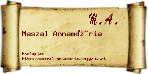 Maszal Annamária névjegykártya